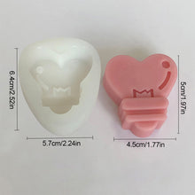 Load image into Gallery viewer, 1Pc Love Candle Holder Silicone Mold Valentine's Day Aromatherapy Candlestick Plaster Mold Candle Holder Epoxy Mold
