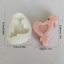 Load image into Gallery viewer, 1Pc Love Candle Holder Silicone Mold Valentine's Day Aromatherapy Candlestick Plaster Mold Candle Holder Epoxy Mold
