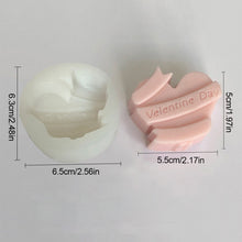 Load image into Gallery viewer, 1Pc Love Candle Holder Silicone Mold Valentine's Day Aromatherapy Candlestick Plaster Mold Candle Holder Epoxy Mold
