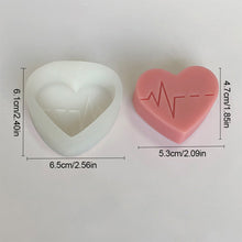 Load image into Gallery viewer, 1Pc Love Candle Holder Silicone Mold Valentine's Day Aromatherapy Candlestick Plaster Mold Candle Holder Epoxy Mold
