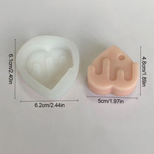 Load image into Gallery viewer, 1Pc Love Candle Holder Silicone Mold Valentine's Day Aromatherapy Candlestick Plaster Mold Candle Holder Epoxy Mold
