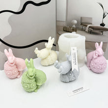Load image into Gallery viewer, 1Pc 3D Bunny Silicone Candle Mold Rabbit Aromatherapy Soap Plaster Resin Mould Candle Making Supplies Home Decor
