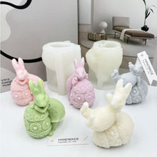 Load image into Gallery viewer, 1Pc 3D Bunny Silicone Candle Mold Rabbit Aromatherapy Soap Plaster Resin Mould Candle Making Supplies Home Decor
