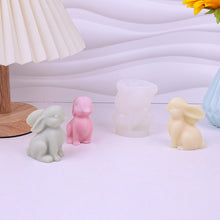 Load image into Gallery viewer, 3D Bunny Silicone Candle Mold Rabbit Aromatherapy Soap Plaster Resin Mould Candle Making Supplies Home Decor
