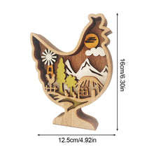 Load image into Gallery viewer, Easter Wood Crafts Ornaments Rabbit Creative Home Decoration Wooden Cute Butterfly Hen Bird Small Animal Ornaments Gift
