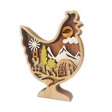 Load image into Gallery viewer, Easter Wood Crafts Ornaments Rabbit Creative Home Decoration Wooden Cute Butterfly Hen Bird Small Animal Ornaments Gift

