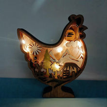 Load image into Gallery viewer, Easter Wood Crafts Ornaments Rabbit Creative Home Decoration Wooden Cute Butterfly Hen Bird Small Animal Ornaments Gift
