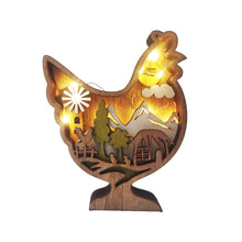 Load image into Gallery viewer, Easter Wood Crafts Ornaments Rabbit Creative Home Decoration Wooden Cute Butterfly Hen Bird Small Animal Ornaments Gift

