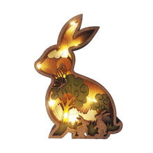 Load image into Gallery viewer, Easter Wood Crafts Ornaments Rabbit Creative Home Decoration Wooden Cute Butterfly Hen Bird Small Animal Ornaments Gift
