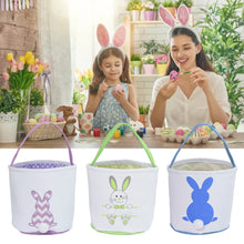 Load image into Gallery viewer, Cartoon Bunny Ears Basket Candy Bag Gifts For Kids Tote Cloth Bag Happy Easter Birthday Party Favor Bags Easter Day Decoration
