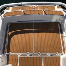 Load image into Gallery viewer, 58x2400x5mm Self-Adhesive EVA Foam Boat Marine Decking Sheet Flooring Faux Teak Striped Yacht Mat Decking Boat EVA Foam Floor Mat
