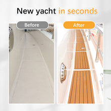 Load image into Gallery viewer, 58x2400x5mm Self-Adhesive EVA Foam Boat Marine Decking Sheet Flooring Faux Teak Striped Yacht Mat Decking Boat EVA Foam Floor Mat
