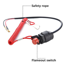 Load image into Gallery viewer, Boat Outboard Engine Motor Scooter ATV Kill Stop Switch Safety Tether Cord Lanyard Safety Rope for Yamaha Suzuki Honda
