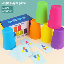 Load image into Gallery viewer, Stack Cup Speed Game Toys Montessori Educational Intellectual Enlightenment Toys With Card Color Cognition Logic Training Gifts Kids Children
