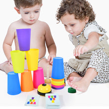 Load image into Gallery viewer, Stack Cup Speed Game Toys Montessori Educational Intellectual Enlightenment Toys With Card Color Cognition Logic Training Gifts Kids Children
