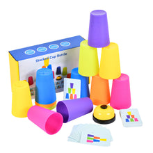 Load image into Gallery viewer, Stack Cup Speed Game Toys Montessori Educational Intellectual Enlightenment Toys With Card Color Cognition Logic Training Gifts Kids Children
