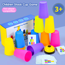 Load image into Gallery viewer, Stack Cup Speed Game Toys Montessori Educational Intellectual Enlightenment Toys With Card Color Cognition Logic Training Gifts Kids Children
