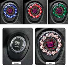 Load image into Gallery viewer, Rotatable Crystal Car Engine Start Stop Button Ignition Switch Cover Auto Protection Cap Accessory Decor Sticker

