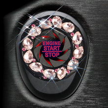 Load image into Gallery viewer, Rotatable Crystal Car Engine Start Stop Button Ignition Switch Cover Auto Protection Cap Accessory Decor Sticker
