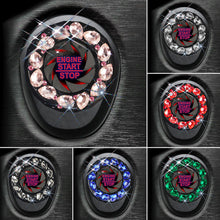 Load image into Gallery viewer, Rotatable Crystal Car Engine Start Stop Button Ignition Switch Cover Auto Protection Cap Accessory Decor Sticker
