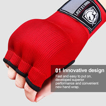 Load image into Gallery viewer, 1Pair Gel Boxing Half-Finger Gloves Lazy Quick Quick Hand Wrap Combat Free Boxing Bandages
