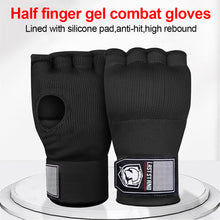 Load image into Gallery viewer, 1Pair Gel Boxing Half-Finger Gloves Lazy Quick Quick Hand Wrap Combat Free Boxing Bandages
