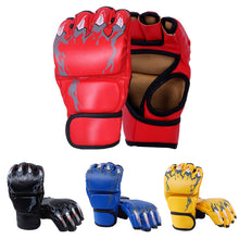 Load image into Gallery viewer, 1 Pair Professional Adult Boxing Half Finger Gloves Sanda Taekwondo Fitness Thicken Training Equipment
