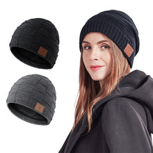 Load image into Gallery viewer, Winter Fleece Warm Bluetooth 5.0 Knitted Hat Talk And Listen To Music Removable Cleaning Wireless Bluetooth Music Hat
