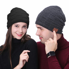 Load image into Gallery viewer, Winter Fleece Warm Bluetooth 5.0 Knitted Hat Talk And Listen To Music Removable Cleaning Wireless Bluetooth Music Hat
