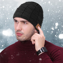 Load image into Gallery viewer, Winter Fleece Warm Bluetooth 5.0 Knitted Hat Talk And Listen To Music Removable Cleaning Wireless Bluetooth Music Hat
