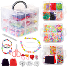 Load image into Gallery viewer, 7544pcs DIY Handmade Beaded Children's Toy Creative Loose Spacer Beads Crafts Making Bracelet Necklace Jewelry Kit Girl Toy Gift
