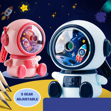 Load image into Gallery viewer, 3 Gear Adjustable Spaceman Pencil Sharpener Cute Cartoon Hand Crank Table Sharpeners Machine Stationery
