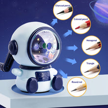 Load image into Gallery viewer, 3 Gear Adjustable Spaceman Pencil Sharpener Cute Cartoon Hand Crank Table Sharpeners Machine Stationery
