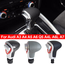 Load image into Gallery viewer, Car Auto Automatic Shift Knob Hand Gear Shift Knob Head Lever Leather Shift Knob Stick For Audi A3 A4 A5 A6 Q5 A4L A6L A7

