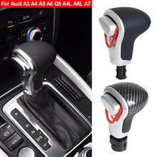 Load image into Gallery viewer, Car Auto Automatic Shift Knob Hand Gear Shift Knob Head Lever Leather Shift Knob Stick For Audi A3 A4 A5 A6 Q5 A4L A6L A7
