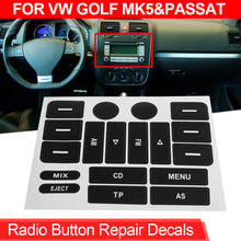 Load image into Gallery viewer, 18 Keys Car FM Radio Radio Button Repair Sticker Decals Interior Accessories for Golf MK5 Passat
