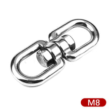 Load image into Gallery viewer, 304 Stainless Steel Marine Mooring 4mm 5mm 6mm 8mm Eye to Eye Swivel Ring Rotating Ring Marine Boat Accessories
