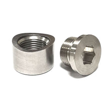 Load image into Gallery viewer, Stainless Steels Car Oxygen Sensor Bung Plug Nut Stepped Mounting Cap Kit Plug Nut Plug Wideband Nut Fitting Weld Bungs M18X1.5
