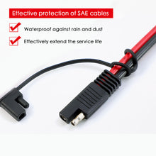 Load image into Gallery viewer, Motorcycle Quick Release SAE Cable With Fuse Terminal O Connector Battery Charger Extension Adapter Wire 16AWG Terminal
