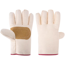Load image into Gallery viewer, 1Pair Welding Gloves Double Canvas Leather Thickened Plus High Temperature Welder Welding Protective Gloves for Railway Driving
