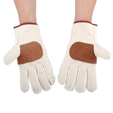 Load image into Gallery viewer, 1Pair Welding Gloves Double Canvas Leather Thickened Plus High Temperature Welder Welding Protective Gloves for Railway Driving
