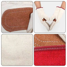 Load image into Gallery viewer, 1Pair Welding Gloves Double Canvas Leather Thickened Plus High Temperature Welder Welding Protective Gloves for Railway Driving
