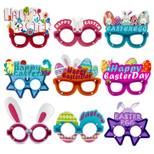 Load image into Gallery viewer, Easter Bunny Egg Glasses Frame PVC Easter Photo Booth Props Gifts Happy Easter Party Decoration for Kids Favor Gift Supplies

