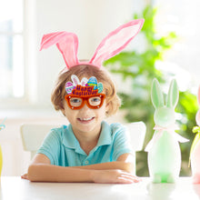 Load image into Gallery viewer, Easter Bunny Egg Glasses Frame PVC Easter Photo Booth Props Gifts Happy Easter Party Decoration for Kids Favor Gift Supplies
