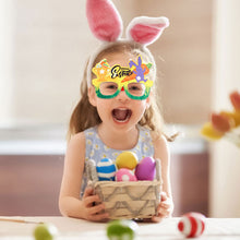 Load image into Gallery viewer, Easter Bunny Egg Glasses Frame Plastic Easter Photo Booth Props Gifts Happy Easter Party Decoration for Kids Favor Gift Supplies
