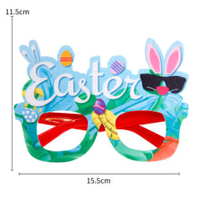Load image into Gallery viewer, Easter Bunny Egg Glasses Frame Plastic Easter Photo Booth Props Gifts Happy Easter Party Decoration for Kids Favor Gift Supplies
