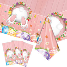 Load image into Gallery viewer, Easter Bunny Tablecloth Decorations 2024 Rabbit Egg Rabbit Printed Tableclot Rectangle Table Cover Happy Easter Party Decoration
