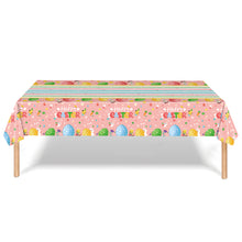 Load image into Gallery viewer, Easter Bunny Tablecloth Decorations 2024 Rabbit Egg Rabbit Printed Tableclot Rectangle Table Cover Happy Easter Party Decoration
