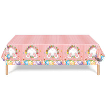 Load image into Gallery viewer, Easter Bunny Tablecloth Decorations 2024 Rabbit Egg Rabbit Printed Tableclot Rectangle Table Cover Happy Easter Party Decoration
