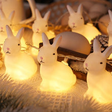 Load image into Gallery viewer, Easter Eggs Rabbits Chick Light Decoration Batteries Copper Wire LED String Lights Home Outdoor Easter Party Decorations
